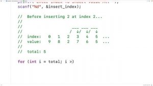 Insert A Value Into An Array At A Specific Position | C Programming Example