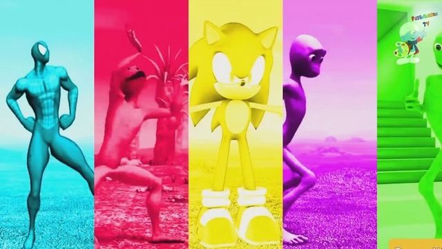 Человек-паук против Соника против аниме девочка против Ми Кемасте Разноцветный Челлендж инопланетян смотреть онлайн