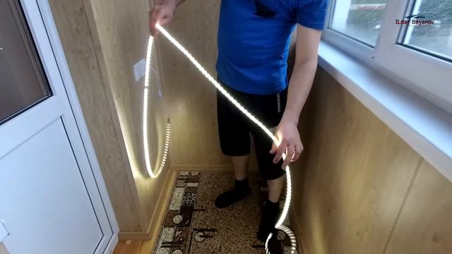 Светодиодная лента 220 В. Подсветка на балконе смотреть онлайн