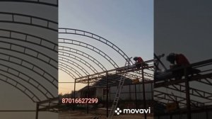 Навес под арку с профнастила