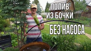 Полив из бочки просто и без насоса