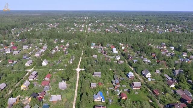 Садоводческий массив "Мшинская" с воздуха (район станции Росинка)//Mshinskaya, Leningrad region