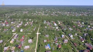 Садоводческий массив "Мшинская" с воздуха (район станции Росинка)//Mshinskaya, Leningrad region