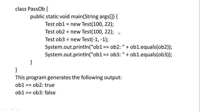 Object Oriented Programming in Java: Using object as parameter and Returning object