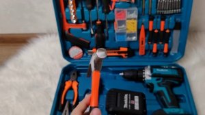 Обзор (РЕПЛИКИ) шуруповерта аккумуляторного Макита 26 v (Makita) в чемодане с набором инструментов