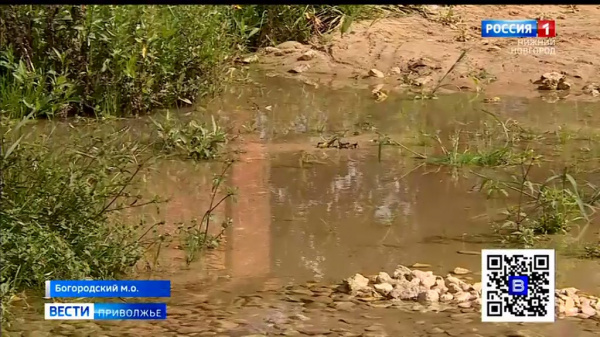В деревне Куликово Богородского муниципального округа вода размывает улицы