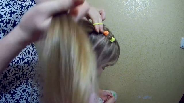 Детская прическа Колосок с хвостом|Легкие прически как у Vania Mania Kids смотреть онлайн