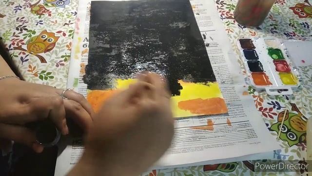 Занятие по рисованию в подготовительной группе "Граттаж"