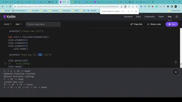 Data Structures & Algorithms in Kotlin | Circular Linked Lists | CRUD, and Search and More Exampl…