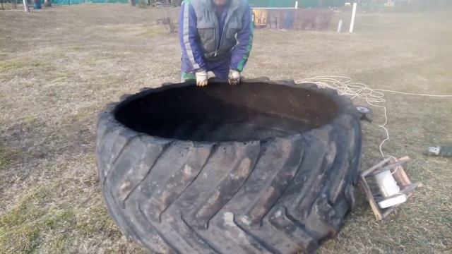 Бассейн из тракторный покрышки смотреть онлайн