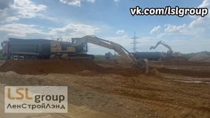 LSLgroup Подъем участка в Пос. Ленинское. Работа самосвалов Хово вместимостью до 40м3. Питер