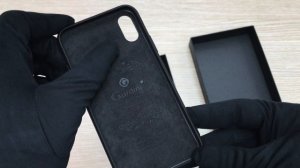 Unboxing чехла Gurdini Premium Leather Case black