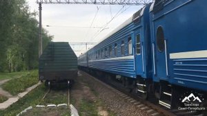 Сплотка Тепловозов ТЭП70 - 0270 / ТЭП70 - 0246 с Пассажирским Поездом