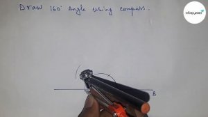 How to draw 160 degree angle with compass. shsirclasses.