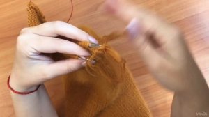 Капор спицами / Капор из пуха норки / Капюшон спицами