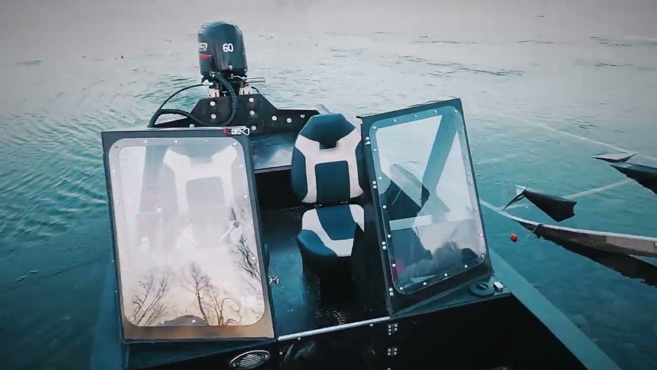 зимние катания на лодке ПНД смотреть онлайн