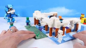 LEGO Minecraft The Ice Castle Set 21186 Speed Build Review with Yeti Mob!