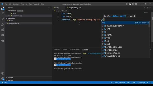HOW TO SWAP TWO NUMBER USING THIRD VARIABLE | Javascript Example | Tamil Software