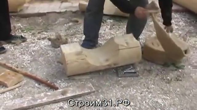 Конопатка сруба бани