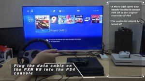 PXN V9 Gaming Steering Wheel for PS4 Tutorial