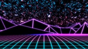 Infinite Abstract Neon Retro Wave Space Background Screensaver 4K