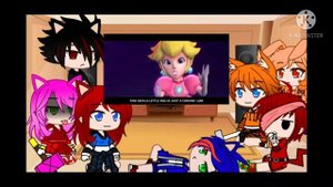 Sonic Characters reacts to Amy rose vs Princess Peach Rap battle
