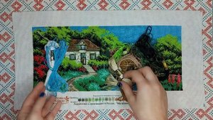 Матренин посад - Домик в саду. Вышивка крестом