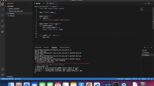 DON'T USE THE eval() FUNCTION IN PYTHON | – смотреть онлайн видео от ...