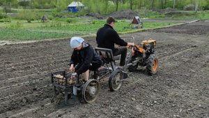 Посадка картофеля мотоблоком 2022