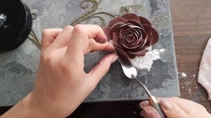 Скульптурная живопись роза.