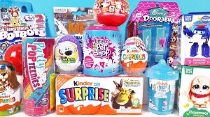 15 Киндер Сюрпризов, Unboxing Kinder Surprise ШРЕК, Littlest Pet Shop, Мимимишки, Robocar Poli,БАРБИ