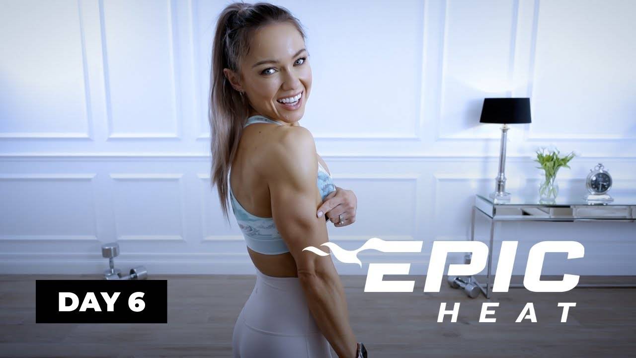 Caroline Girvan - CHARGED 30 Min Chest and Triceps Workout | EPIC Heat | Day 6