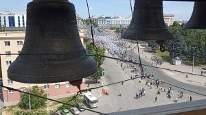 Звон на крестный ход с чудотворной иконою Знамение Курская Коренная г.Курска в Коренную пустынь.