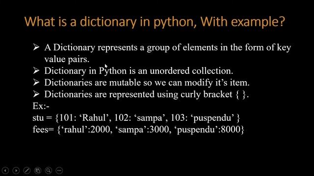 Dictionary in python || what is a dictionary in python || Python interview Question