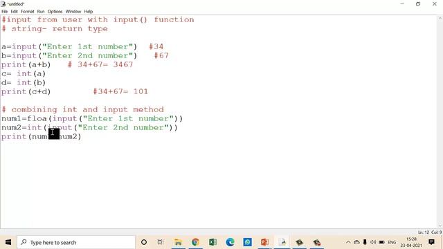 LECTURE 4- Input from user in Python | Variable Naming in Python | Fatema Vhora