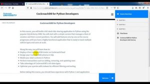 CockroachDB for Python Developers Free Online Certification Program - Cockroach University