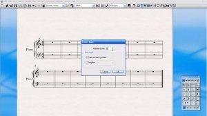 Добавление тактов в программе Сибелиус