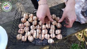 Дачная кухня.  Пельмени BBQ на мангале