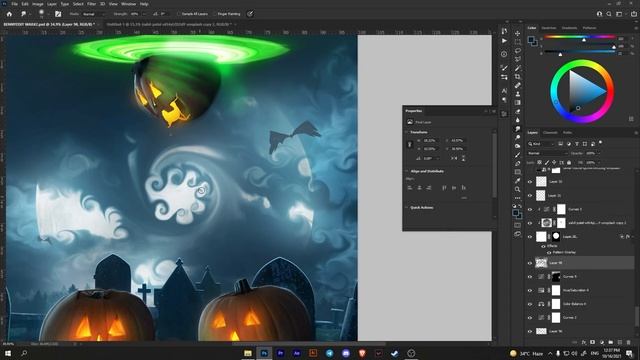 My Entry to Benny's Spooky Edit War 2021! | Halloween Photoshop Speed Art смотреть онлайн