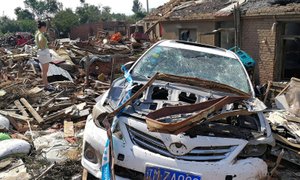 Торнадо обрушился на город Кайюань, Китай. Июль 2019 года
