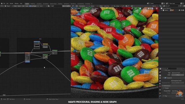 Creating Procedural M&M's Material Using Object Info Node in Blender 2.93 (UPDATED TUTORIAL) || BG