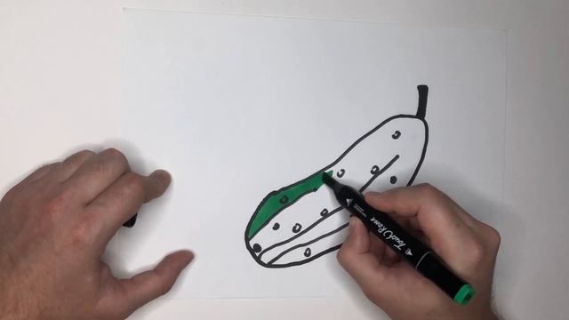 Bolalar uchun bodring rasm chizish/Drawing cucumber for children/Рисуем огурец для детей смотреть онлайн