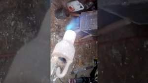 Газовая горелка из паяльной лампы