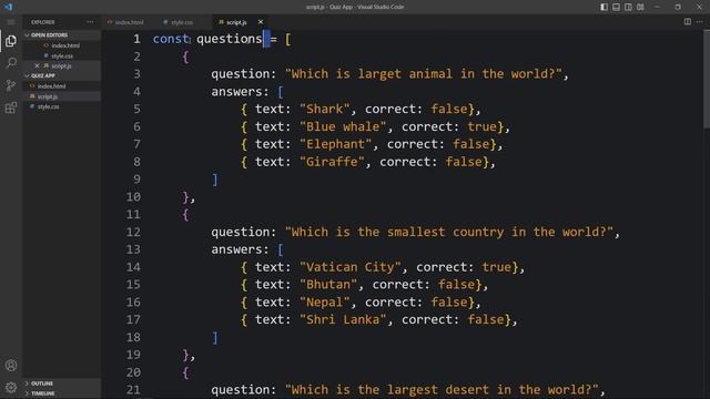 How To Make Quiz App Using JavaScript | Build Quiz App With HTML CSS & JavaScript