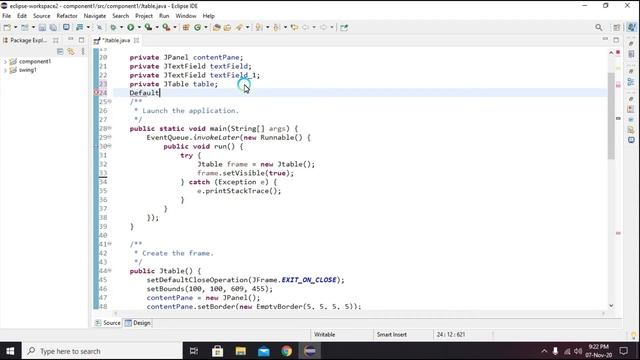 Java Swing : JTable Component | Swing Components in detail | Hindi Tutorial смотреть онлайн