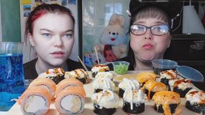 Мукбанг | Суши,роллы | Mukbang sushi and rolls | Обжор