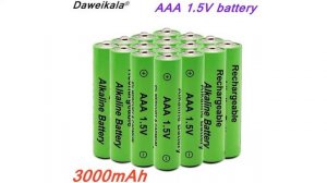 Щелочные аккумуляторные батарейки AAA, аккумуляторные батарейки 1,5 В, 3000 мА · ч, для