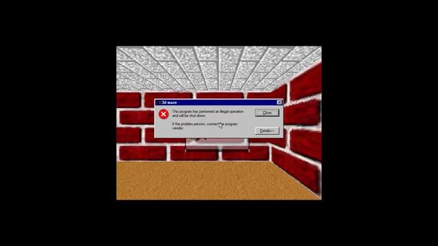 3D Maze has performed an illegal operation смотреть онлайн