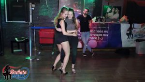 Two beautiful girls dance Bachata (1)