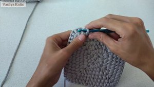 САМАЯ КВАДРАТНАЯ КОРЗИНКА из одного мотка! Мастер-класс крючком для новичков. Ровные углы